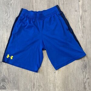 Under Armour Royal Blue Shorts with Yellow Logo